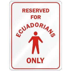  RESERVED FOR  ECUADORIAN ONLY  PARKING SIGN COUNTRY 