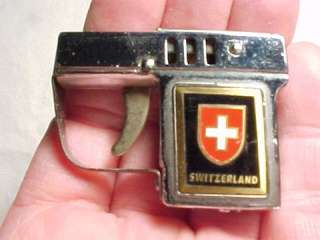 OLD NOVELTY SWITZERLAND GUN CIGARETTE LIGHTER  