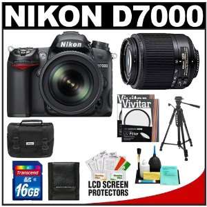  Nikon D7000 Digital SLR Camera & 18 105mm VR + 55 200mm 