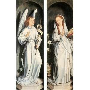   Inch, painting name Annunciation 1, By Memling Hans