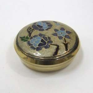  REAL SIMPLEHANDTOOLED HANDCRAFTED BRASS & ENAMEL ROUND 