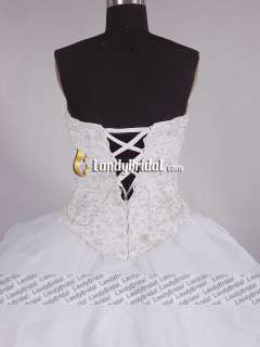 Gorgeous Embroidery Swarovski Beading Wedding Dress Bridal Gown 