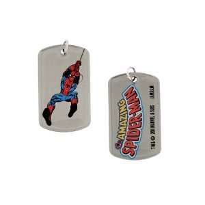  Swinging Spider Man Double Sided Dog Tag Necklace 