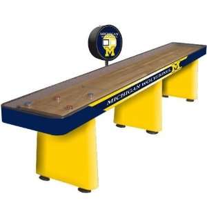  Michigan Wolverines New Pro 9ft Shuffleboard Table Sports 
