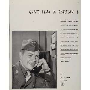  1943 Ad WWII Bell Telephone System Soldier Home Front 