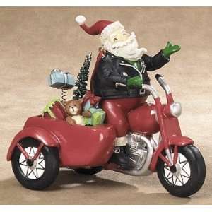  Santa on Motorcycle with Sidecar Christmas Ornament 
