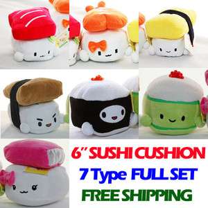 CUTE 6 Japan Sushi Pillow Plush Cushion Doll x7 SET Cupid Gift Shop 