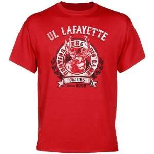    Lafayette Ragin Cajuns The Big Game T Shirt   Red