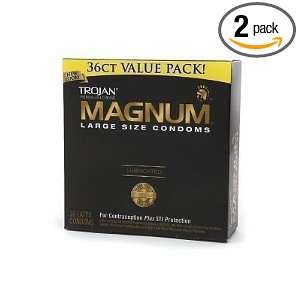 Trojan Magnum Trojan Magnum Lubricated Latex Condoms, Large 36 ct 