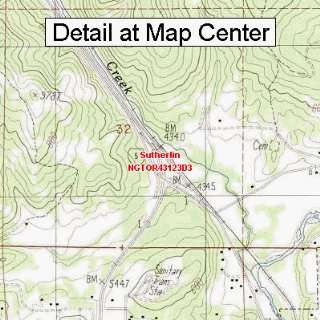  USGS Topographic Quadrangle Map   Sutherlin, Oregon 