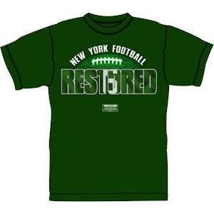  New York Football Restored Green T Shirt Sports 