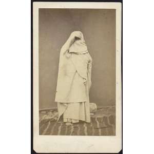    Woman wearing a chador,full burka,1860 1880