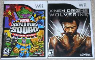 Nintendo Wii Lot MARVEL Super Hero Squad WOLVERINE  