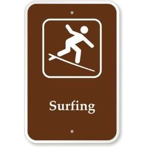  Surfing (with Graphic) High Intensity Grade Sign, 18 x 12 