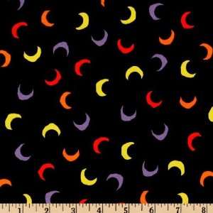   Crescent Moon Black Fabric By The Yard Arts, Crafts & Sewing