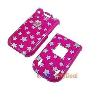 Glitter Stars Hot Pink Shield Protector Case w/ Belt Clip for 