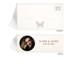  130 Photo Place Cards   Butterfly Taupe
