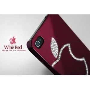  Swarovski Diamond Crystal Hard Case Cover iphone 4 4s Red 