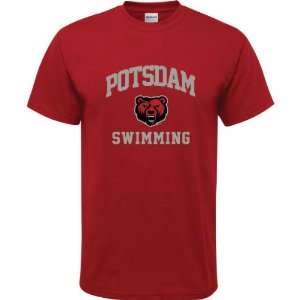  SUNY Potsdam Bears Cardinal Red Youth Swimming Arch T 