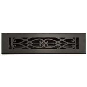  Cast Iron Wall Register with Louvers   2 1/4 x 12 (3 1/2 
