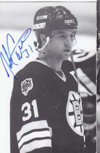 1988 Boston Bruins John Carter Signed Postcard  