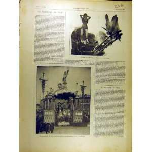  1901 Carnaval Char Nice King Massena French Print