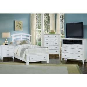 Twilight Youth Arch Storage Bedroom Set (White) (Twin) by Vaughan 