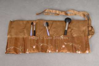 New Oriental Satin Makeup Cosmetic Brush Roll Up Case  
