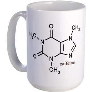 Caffeine Molecule Funny Large Mug by   Kitchen 
