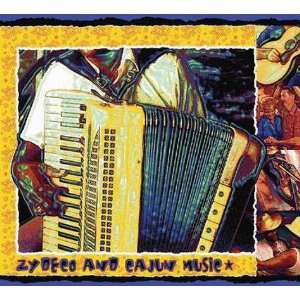  Zydeco and Cajun Music Tapestry Throw MS 9237TU4