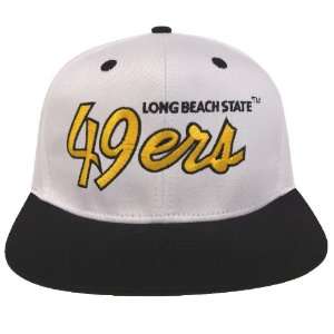  Cal State Long Beach Script Retro Snapback Cap Hat 2 Tone 