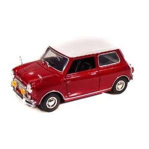  Old Mini Cooper 1/18 Metallic Red Toys & Games