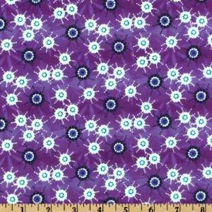  44 Wide Moonlit Sonata Abstract Dots Purple Fabric By 