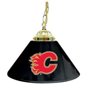  NHL CALGARY FLAMES 14 INCH SINGLE SHADE BAR LAMP