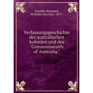   of Australia. Wilhelm Nicolaus, 1877  Doerkes Boppard Books