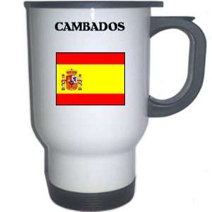  Spain (Espana)   CAMBADOS White Stainless Steel Mug 
