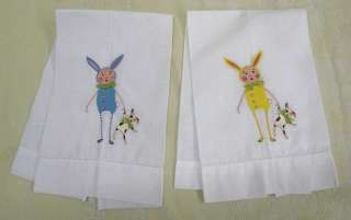   set of 2 easter lori mitchell bunny skins hand towels set of 2 a