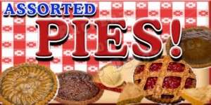 Concession Decal ASSORTED PIES   24 W X 12 H  
