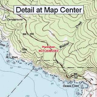  USGS Topographic Quadrangle Map   Plantation, California 