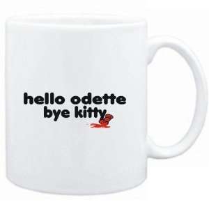Mug White  Hello Odette bye kitty  Female Names  Sports 
