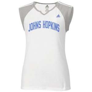  adidas Johns Hopkins Blue Jays Ladies White Superfont 