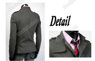 New england fashion warm stand up Collar Slim Fit man overcoat Coat 