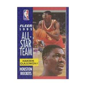    1991 92 Fleer #214 Hakeem Olajuwon All Star