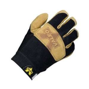  Tan Work Pro Leather Mechaincs Gloves With Sueded Palm, Stretch 