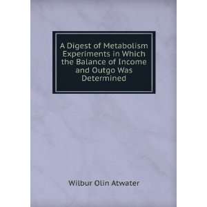   Balance of Income and Outgo Was Determined Wilbur Olin Atwater Books