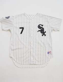  RAWLINGS Authentic CHICAGO WHITE SOX Steve Sax BASEBALL Jersey 48 A1