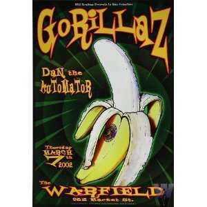  Gorillaz BGP277 Warfield Concert Poster 3/7/2002 Fillmore 