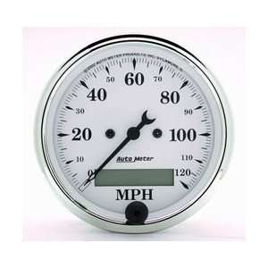  Auto Meter 1688 Old Tyme White 3 1/8 120 mph Electric Speedometer 