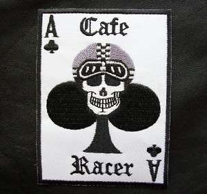 CAFE RACER 59 ACE CARD ROCKERS CLUB TRIUMPH BIKER PATCH  