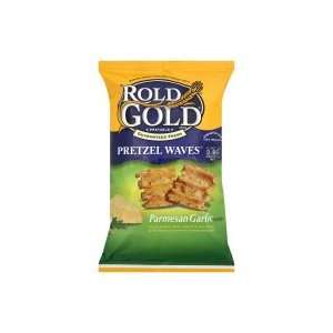 Rold Gold Pretzel Waves Pretzel Snacks, Parmesan Garlic 